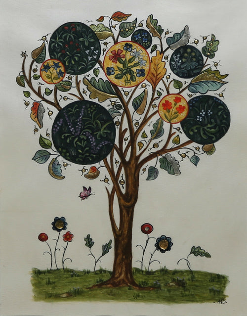 Enluminure l'arbre aux fleurs | EMPREINTES Paris - EMPREINTES Paris