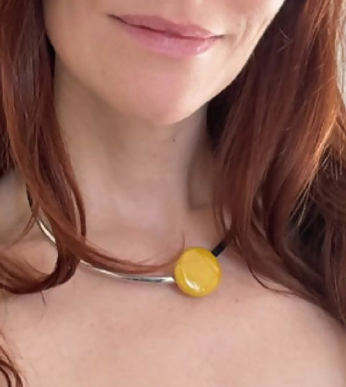 Collier sakura jaune | EMPREINTES Paris - EMPREINTES Paris