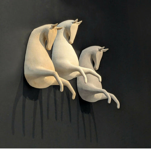 Sculpture Murale Cheval Gris | EMPREINTES Paris - EMPREINTES Paris