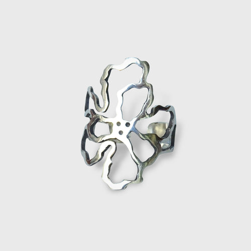 Bague argent ajourée florale Magnolia | EMPREINTES Paris - EMPREINTES Paris