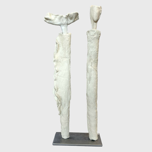 Sculpture Reflets Silencieux céramique grès blanc | EMPREINTES Paris - EMPREINTES Paris