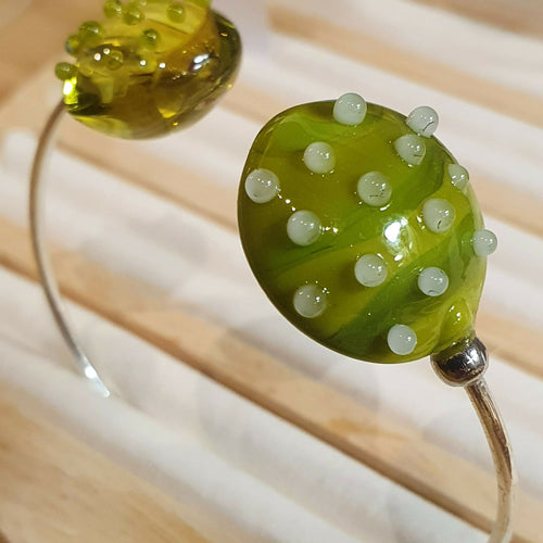 Bracelet jonc en verre couleur verte | EMPREINTES Paris - EMPREINTES Paris