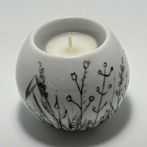 Bougeoir boule HERBES ET FLEURS CHAMPETRES 4 | EMPREINTES Paris - EMPREINTES Paris