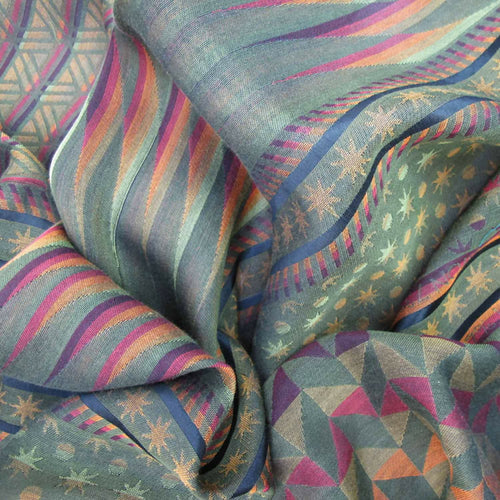 Écharpe Maxi Coton Soie Multico kaki PLANETARIUM | EMPREINTES Paris - EMPREINTES Paris