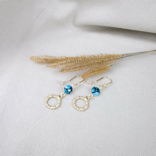 Boucles d'oreilles Tournesols en émail et plaqué or | EMPREINTES Paris - EMPREINTES Paris