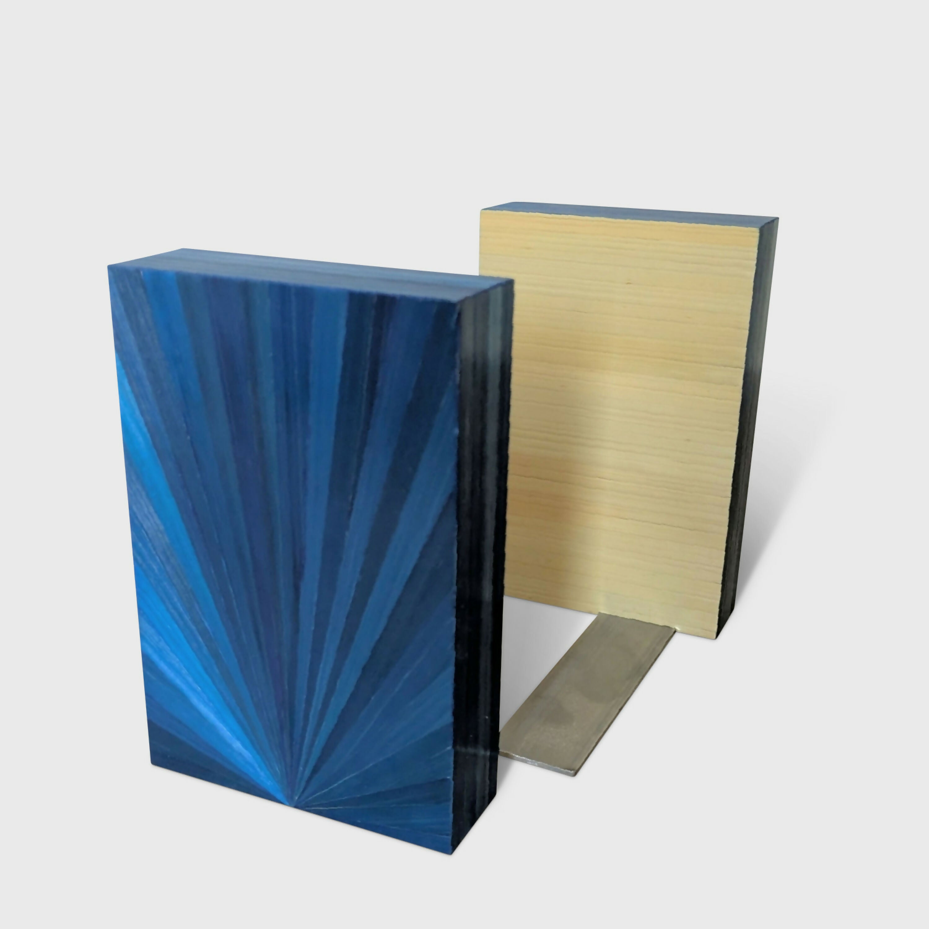 duo_de_serre_livres_avec_marqueterie_de_paille_bleue_jerome_ebenisterie | EMPREINTES Paris