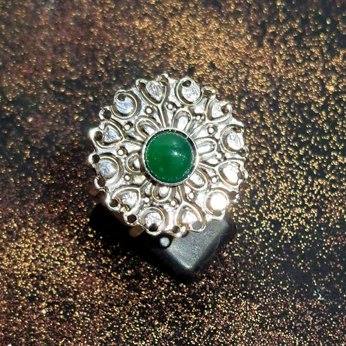 Bague argent agate verte | EMPREINTES Paris - EMPREINTES Paris