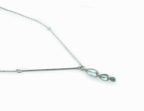 Collier Argent, aigues marines et saphir | EMPREINTES Paris - EMPREINTES Paris