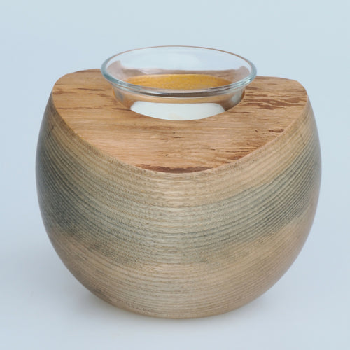 Bougeoir en frêne oxydé à bord naturel | EMPREINTES Paris - EMPREINTES Paris