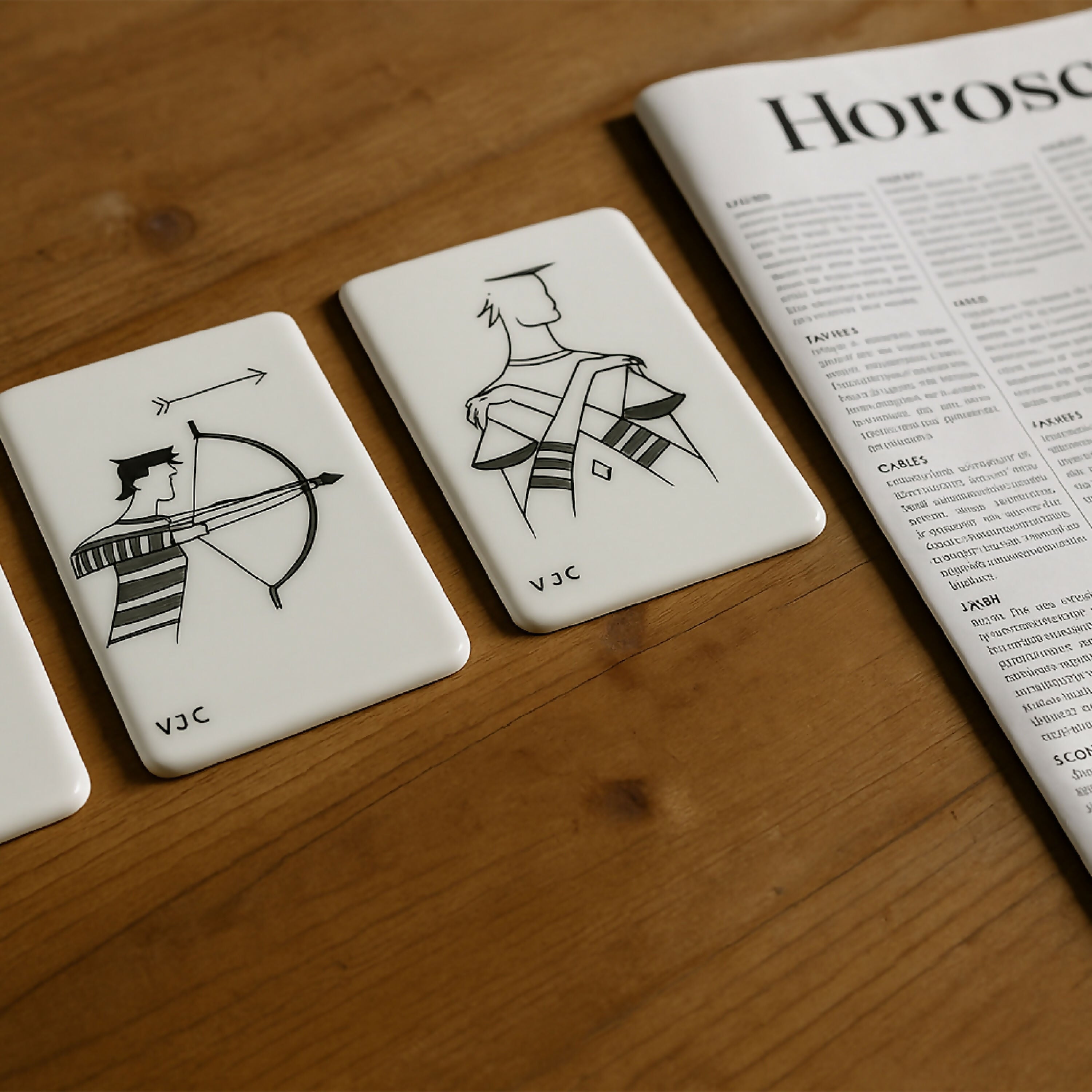 Carte du zodiaque en Porcelaine Sagittaire | EMPREINTES Paris