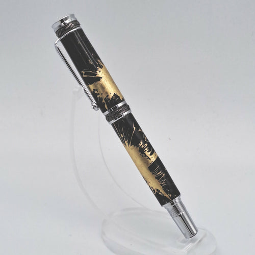 Stylo Plume H004 fibres de carbone et or | EMPREINTES Paris - EMPREINTES Paris