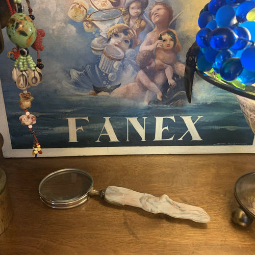 loupe femme aile fée accessoire bureau cadeau homme decoration gris bleu art déco | EMPREINTES Paris - EMPREINTES Paris