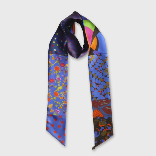 Bandeau soie- pop blue red | EMPREINTES Paris - EMPREINTES Paris