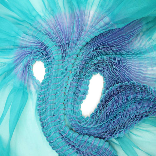 Écharpe longue plissée en organza de soie VOLPLIVOL 004 | EMPREINTES Paris - EMPREINTES Paris