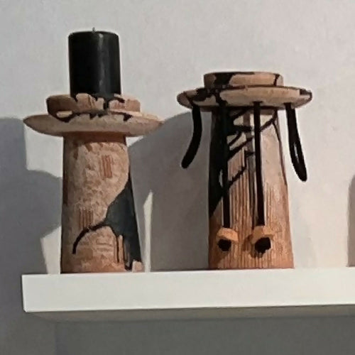 Bougeoir Terracotta en faience de Toscane texturée | EMPREINTES Paris - EMPREINTES Paris