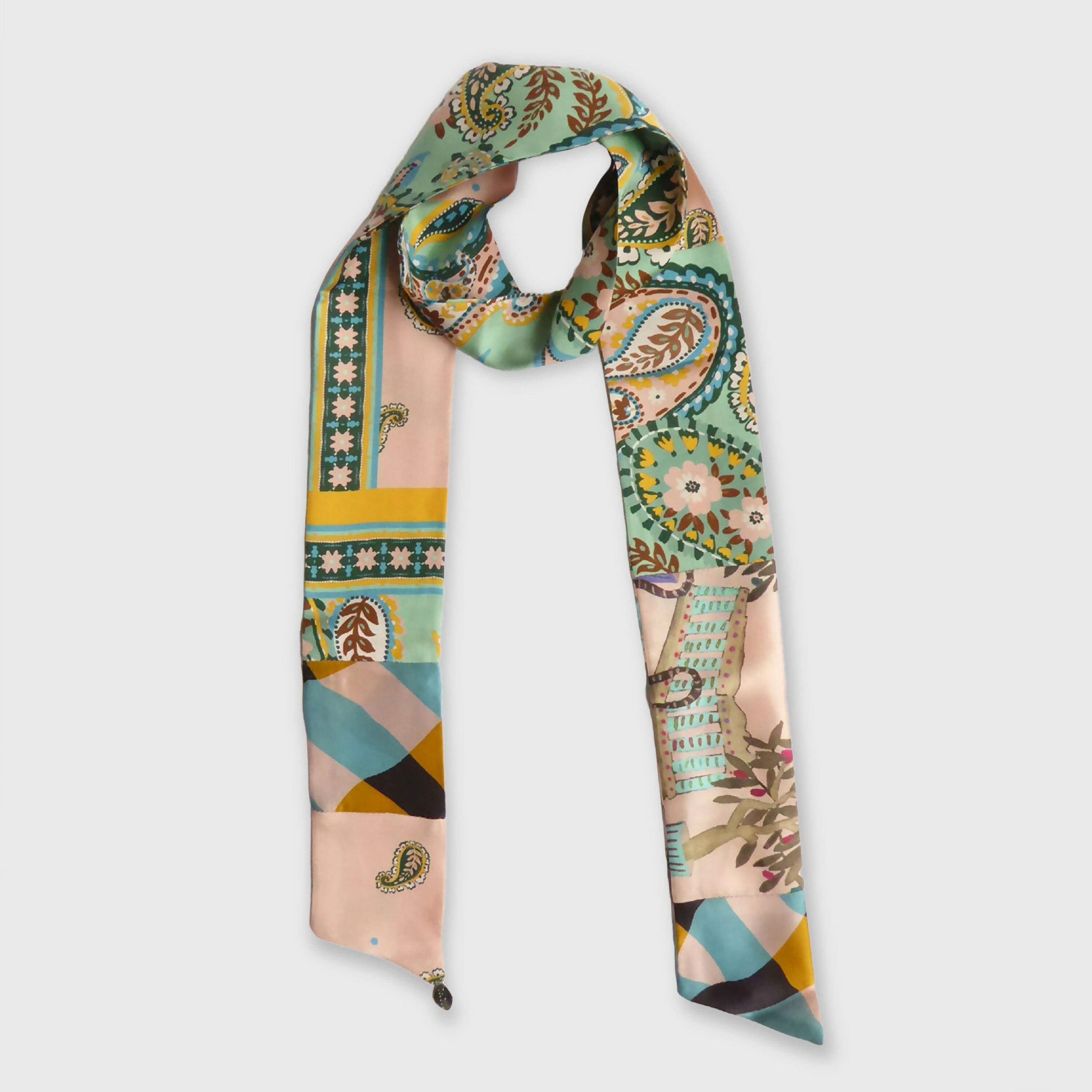 bandeau_soie_cachemire_bleu_rose_maya_hochman copie | EMPREINTES Paris