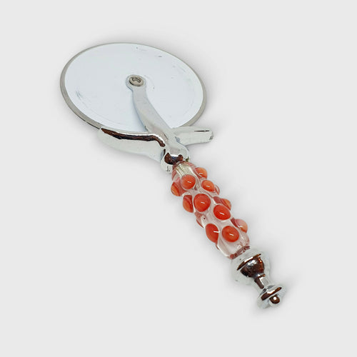 Roulette à pizza en verre cristal et corail - Bubble | EMPREINTES Paris - EMPREINTES Paris