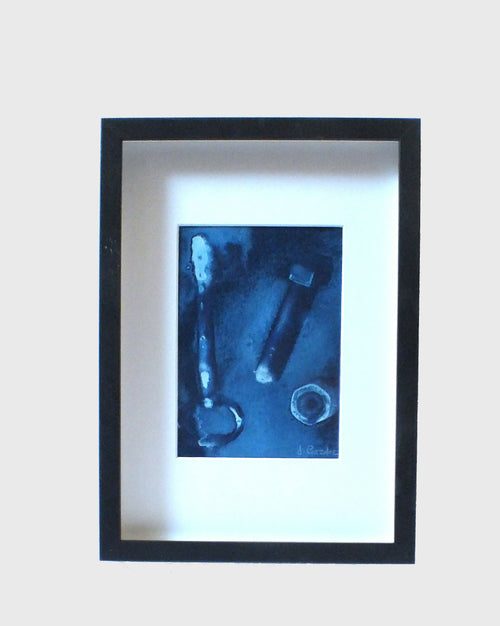 Cyanotype III encadré A4 pièce unique | EMPREINTES Paris - EMPREINTES Paris