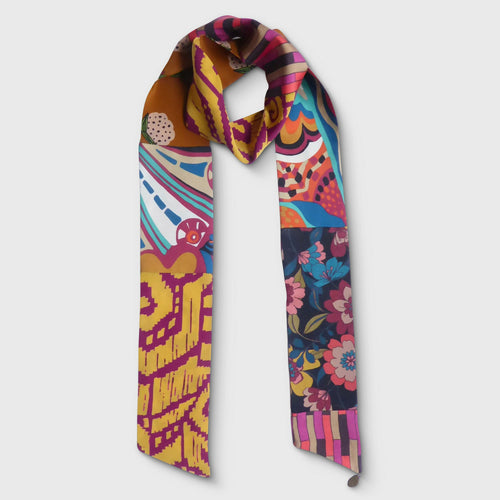 Bandeau soie- ethno flower multico | EMPREINTES Paris - EMPREINTES Paris