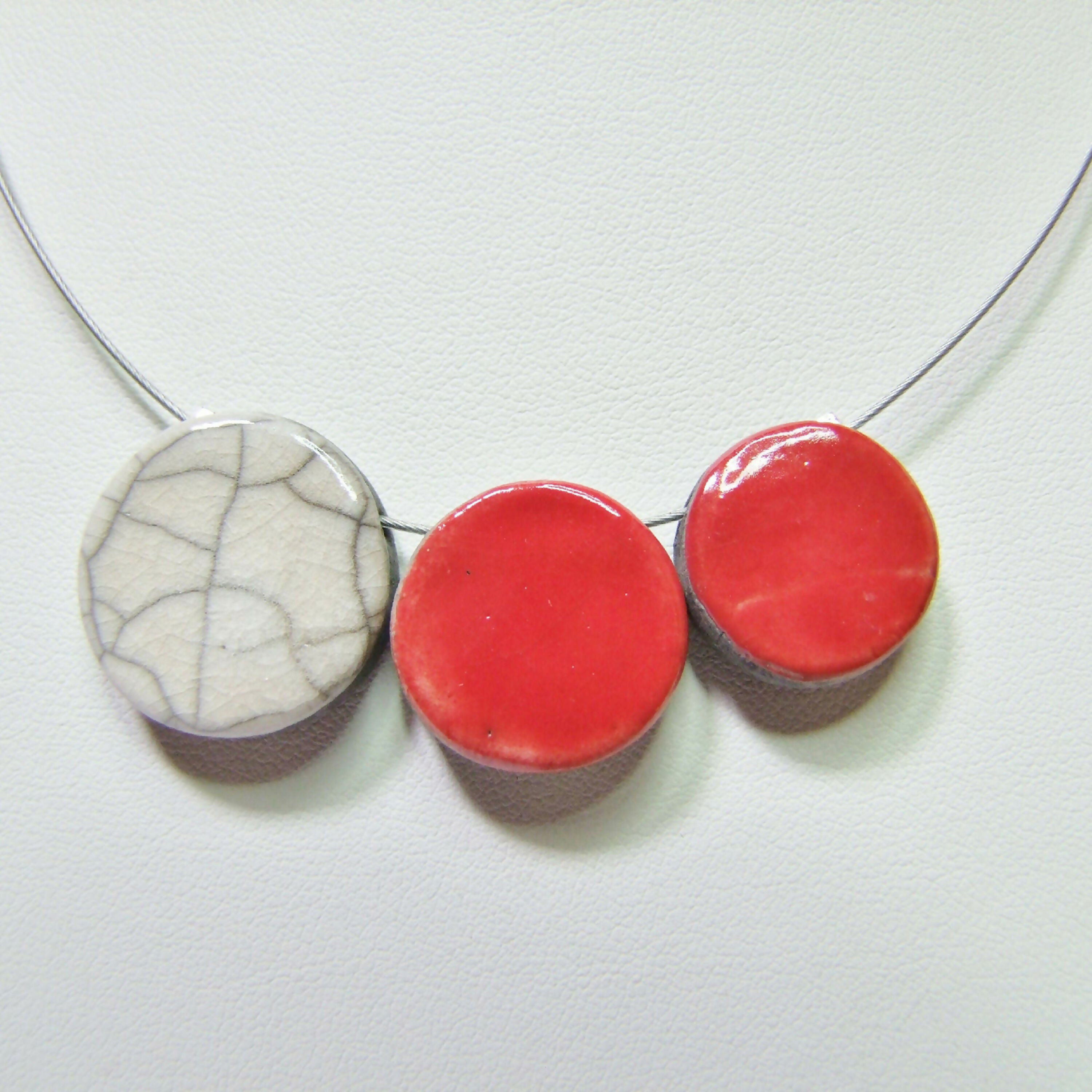 Collier Trio Plat rouge | EMPREINTES Paris