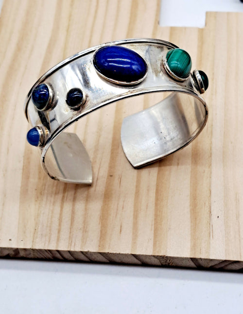 Manchette Argent, Lapis lazuli | EMPREINTES Paris - EMPREINTES Paris