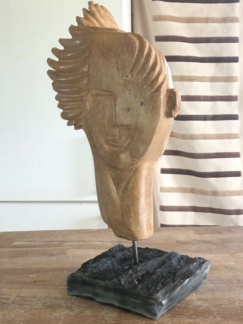 Symphonie, sculpture en stéatite terre de sienne | EMPREINTES Paris - EMPREINTES Paris