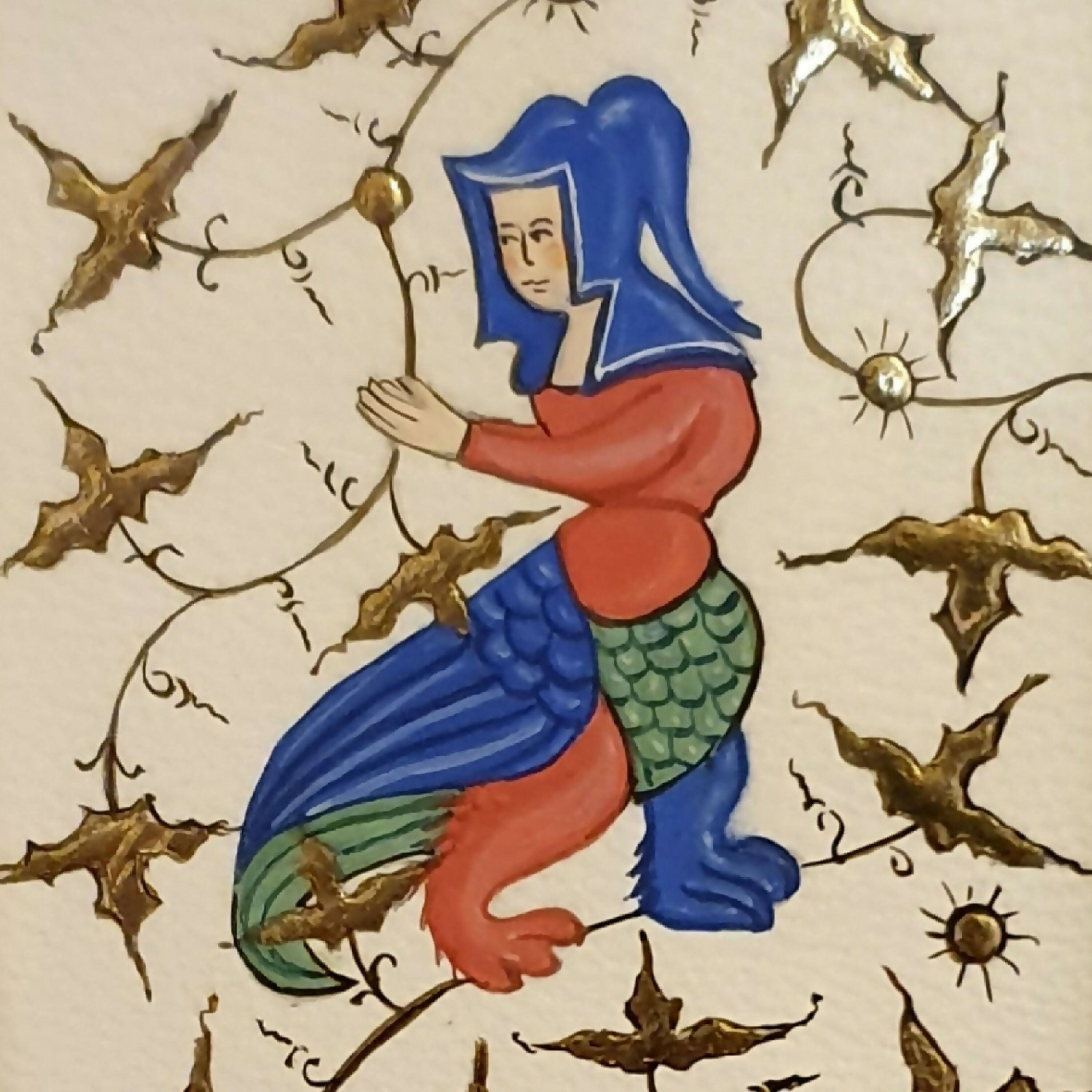 enluminure_femme_dragon_les_parchemins_dores_enluminure copie | EMPREINTES Paris