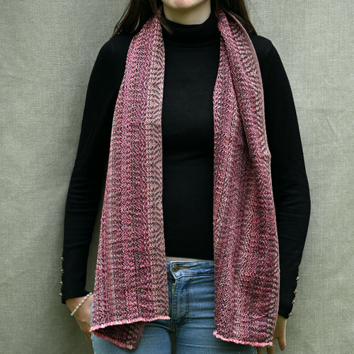 echarpe_rose_antique_creation_tissages_francois_vieillard copie | EMPREINTES Paris - EMPREINTES Paris