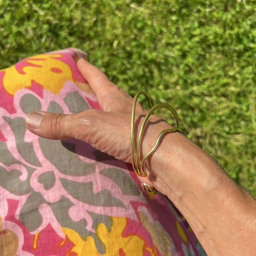 Bracelet Escargot de Bourgogne laiton - atelier lor copie | EMPREINTES Paris - EMPREINTES Paris