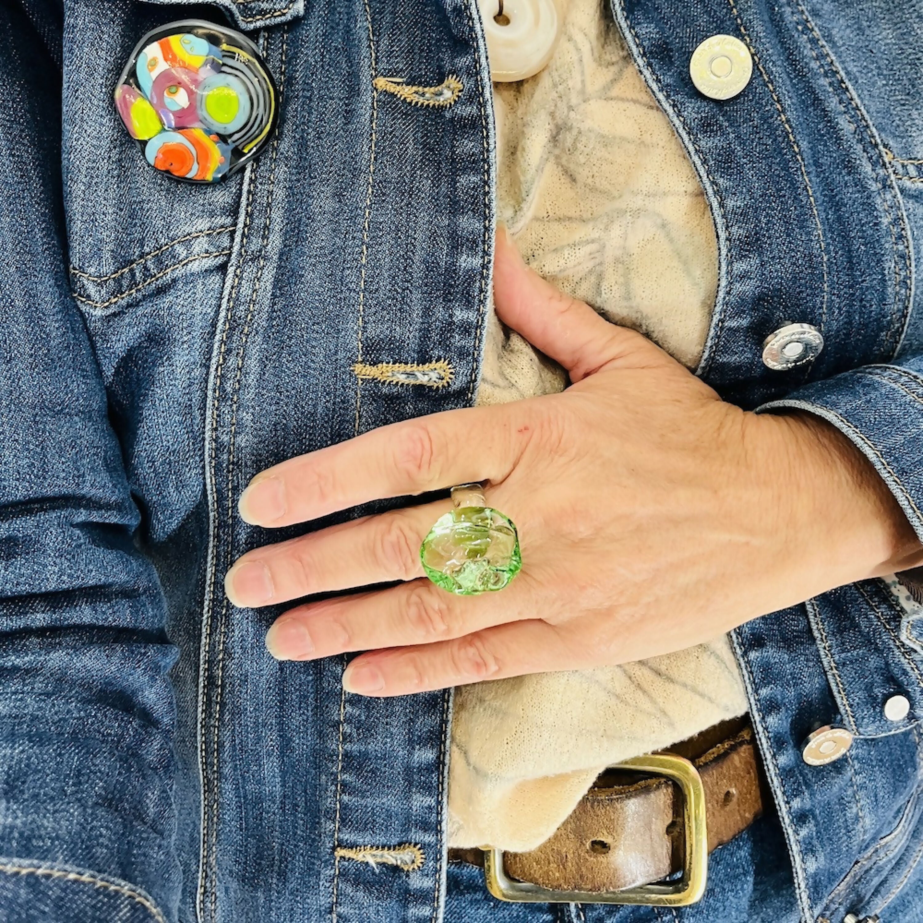 Bague Yceherbe verte | EMPREINTES Paris