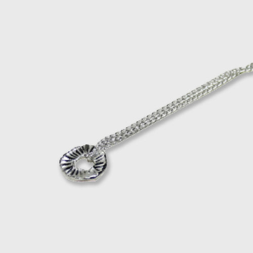 Collier minimaliste en argent massif, motif rondin de bois | EMPREINTES Paris - EMPREINTES Paris