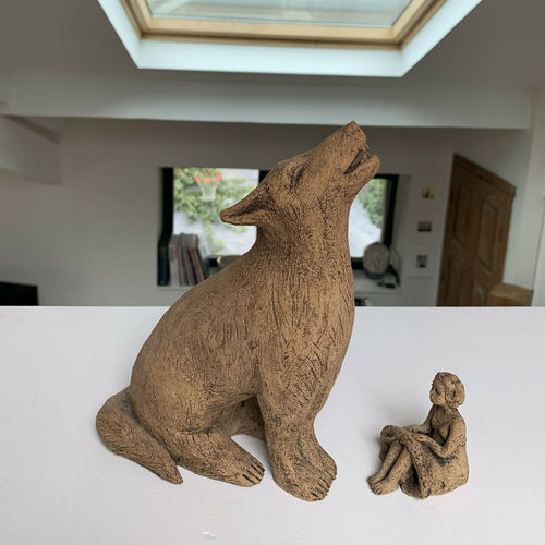 Sculpture Le loup et la fillette | EMPREINTES Paris - EMPREINTES Paris