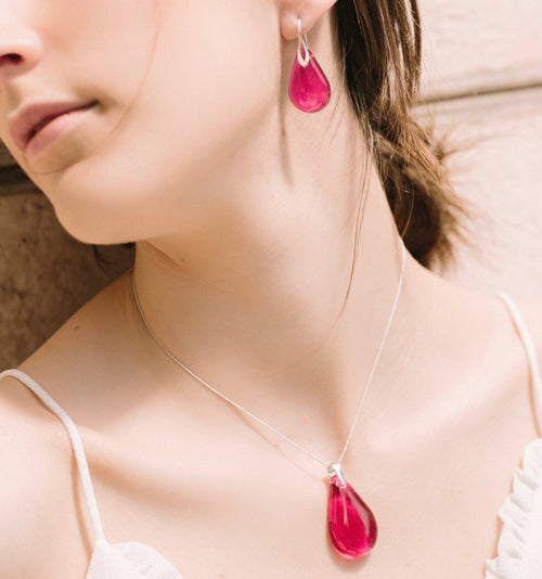 parure_goutte_rose_profond_mari_et_femme copie | EMPREINTES Paris - EMPREINTES Paris