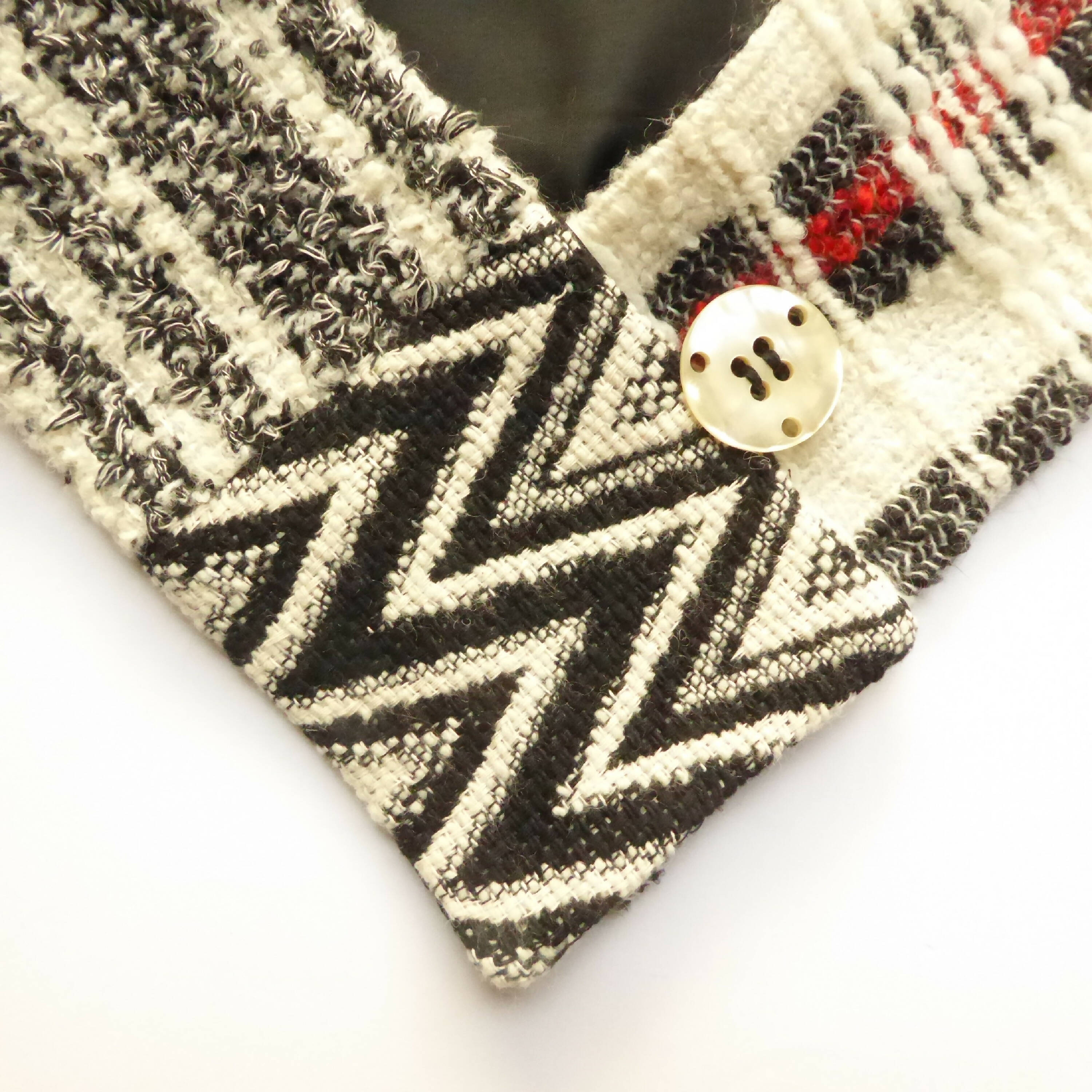 Col en laine blanc- noir | EMPREINTES Paris