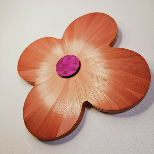FlowerPower - fleur en marqueterie de paille orange | EMPREINTES Paris - EMPREINTES Paris