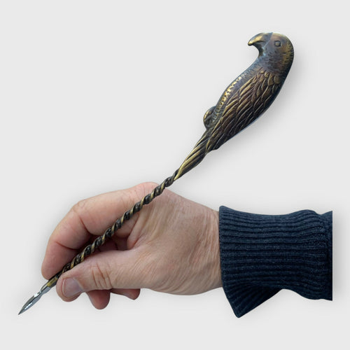 perroquet, porte-plume, art nouveau, art deco, cadeau homme, métal travaillé, cadeau bureau, instrument écriture | EMPREINTES Paris - EMPREINTES Paris