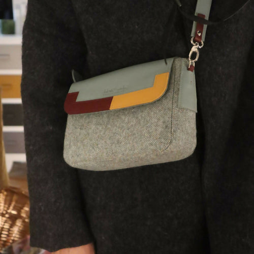 sac_a_main_raphael_tweed_vert_sylvie_strohl | EMPREINTES Paris - EMPREINTES Paris