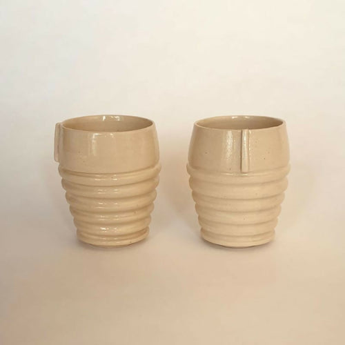 Duo de Tasses à Café Sillage blanches | EMPREINTES Paris - EMPREINTES Paris