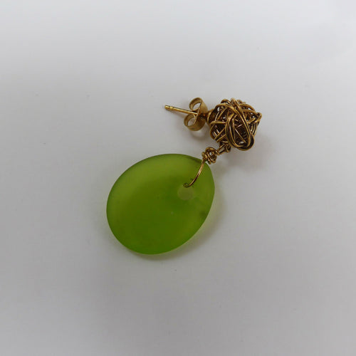 Boucles d'oreilles GALET S VERT E1004 | EMPREINTES Paris - EMPREINTES Paris