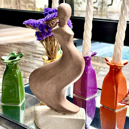 Figurine 5 en pierre calcaire de l'île de Ré, patiné bronze cuivré | EMPREINTES Paris - EMPREINTES Paris