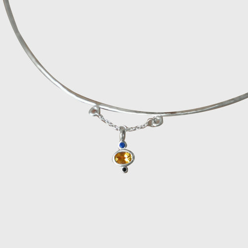 Collier Cairn Argent et pierres fines 2 | EMPREINTES Paris - EMPREINTES Paris