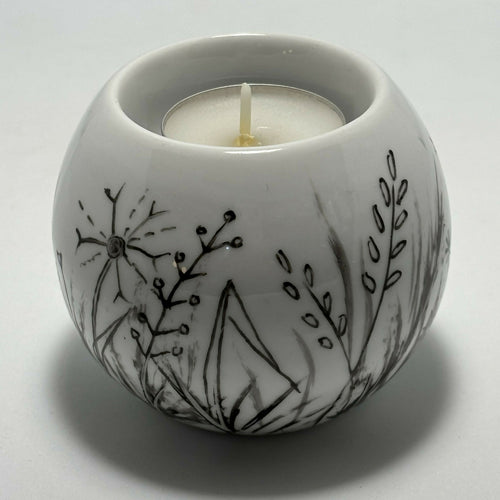 Bougeoir boule HERBES ET FLEURS CHAMPETRES 6 | EMPREINTES Paris - EMPREINTES Paris