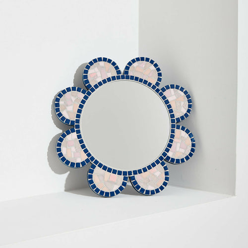 miroir_fleur_rose_pale_et_contours_bleus_solene_leglise copie | EMPREINTES Paris - EMPREINTES Paris
