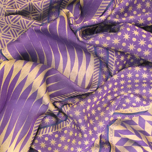 Écharpe Maxi Coton Soie Prune Curry PLANETARIUM | EMPREINTES Paris - EMPREINTES Paris