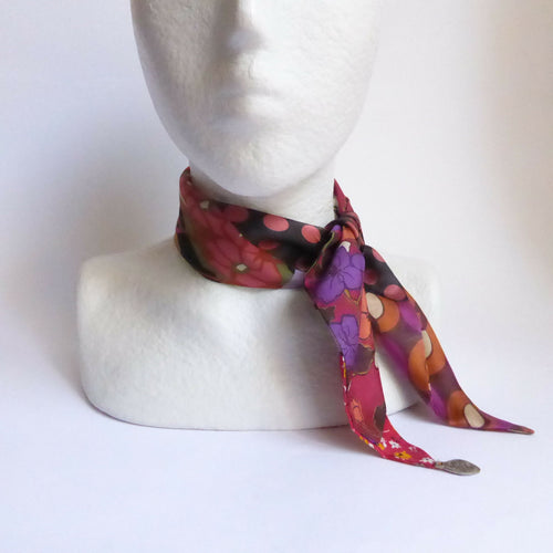 Foulard pointe soie- flower dot | EMPREINTES Paris - EMPREINTES Paris