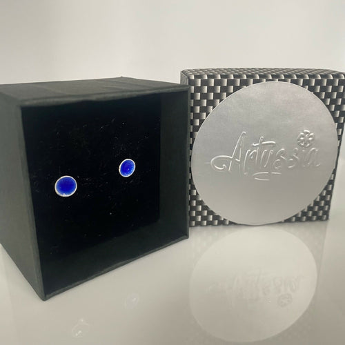 puces_doreilles_en_argent_fin_emaille_bleu_electrique_artyssia copie | EMPREINTES Paris - EMPREINTES Paris