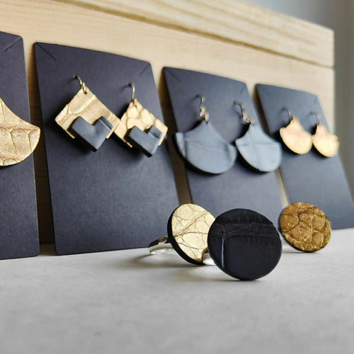 boucles_doreilles_gingko_anthracite_2cm_julie_troncin_maroquinerie copie | EMPREINTES Paris - EMPREINTES Paris