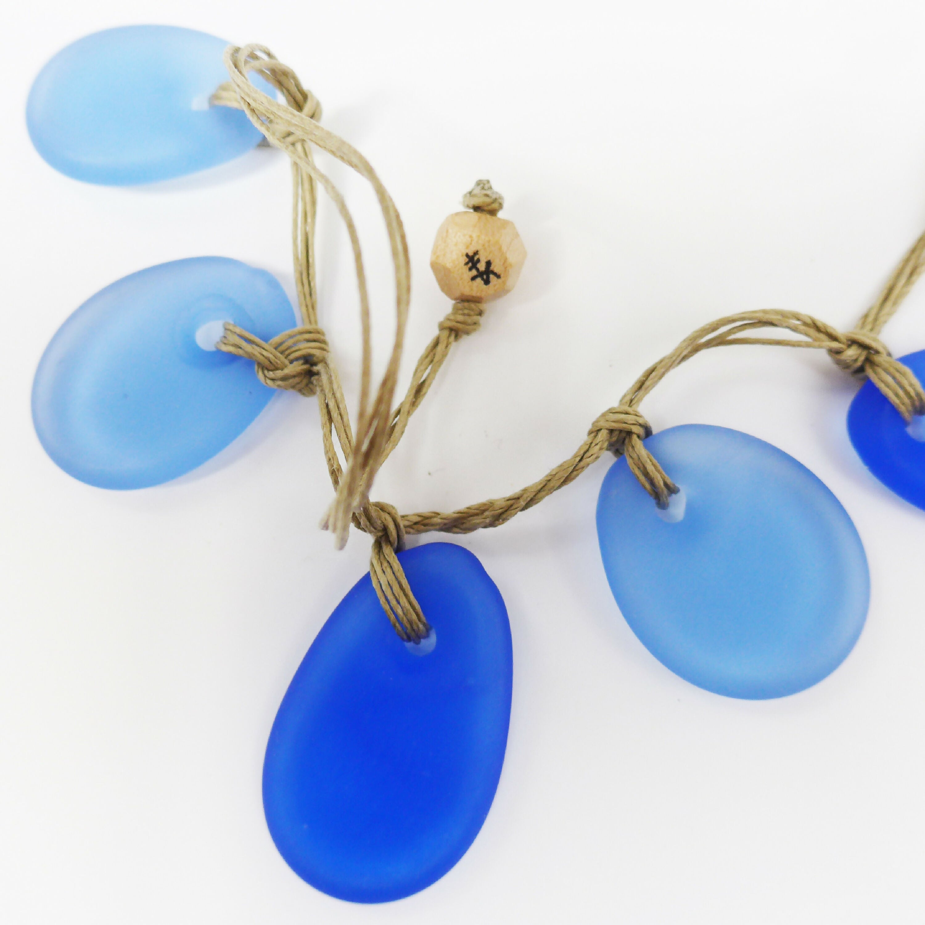 Collier GALET BLEU E0992 | EMPREINTES Paris