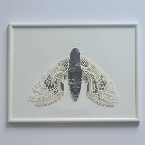 Tableau perlé Le bombyx du mûrier | EMPREINTES Paris - EMPREINTES Paris