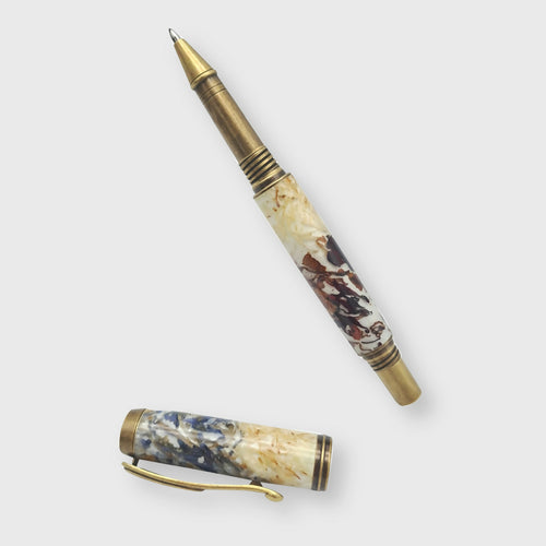 Roller fleuri de centaurées et de roses G144 | EMPREINTES Paris - EMPREINTES Paris